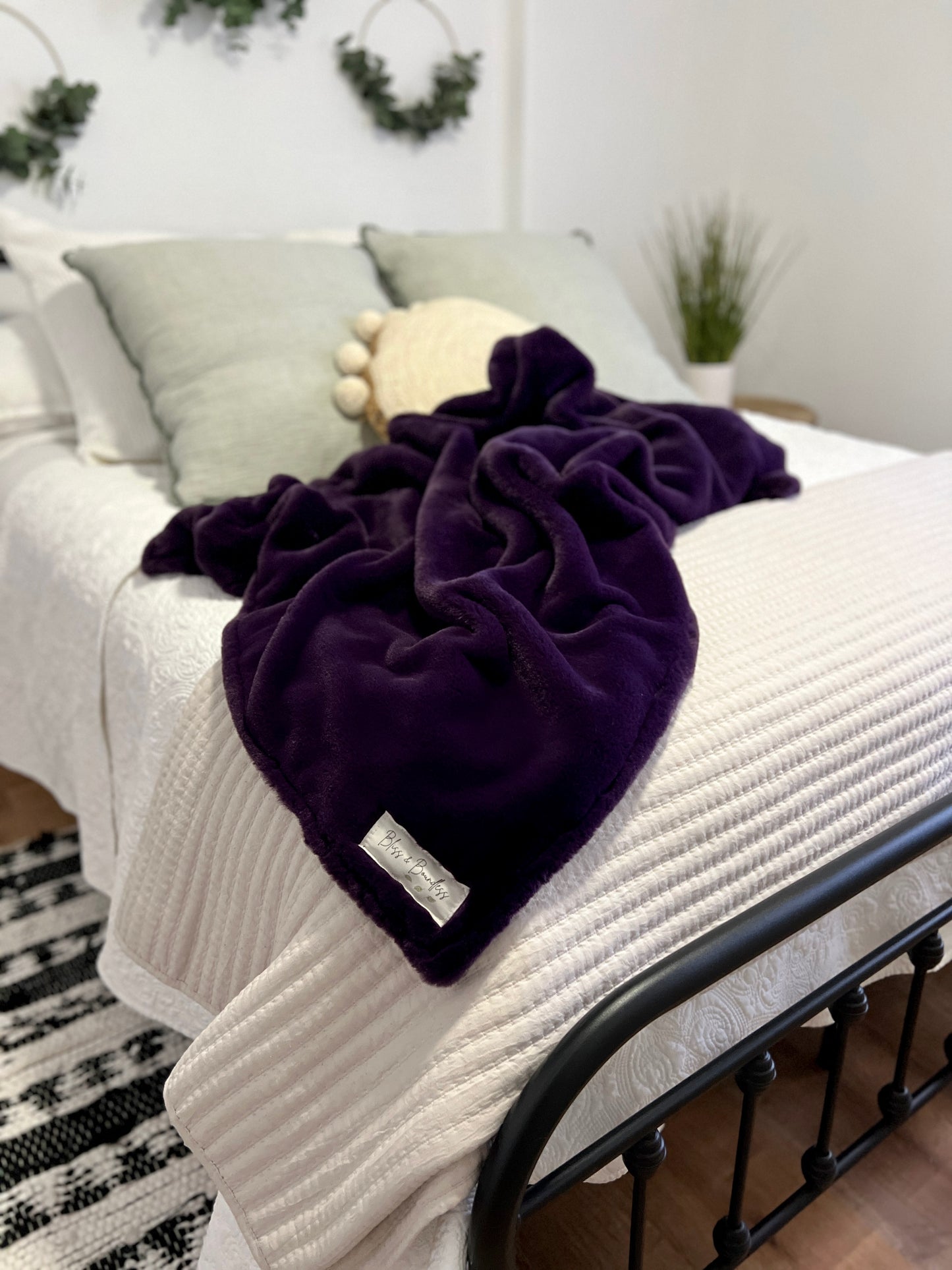 Loganberry Seal Throw Blanket - Purple Throw