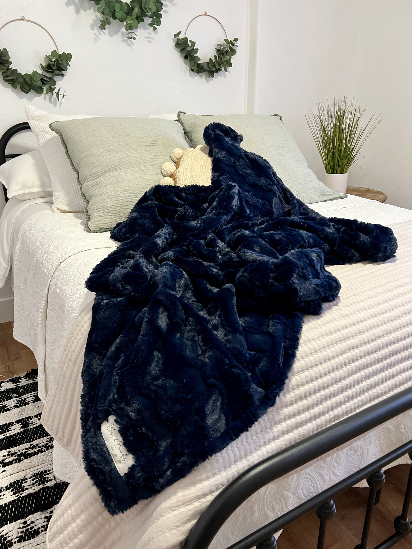 Ink Glacier Throw Blanket