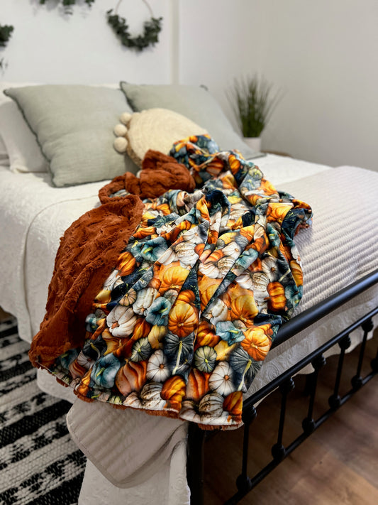 Pumpkins Throw Blanket