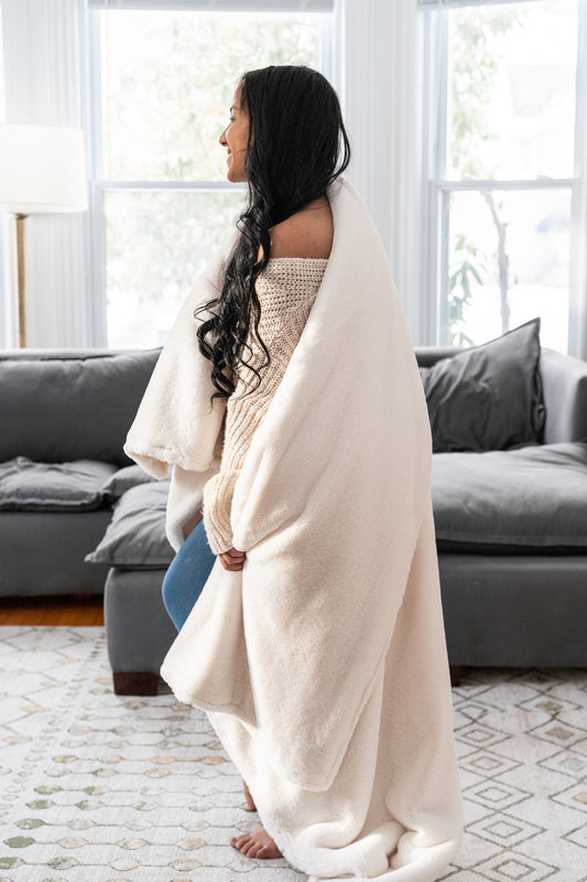 Natural Seal Throw Blanket - Ivory Throw