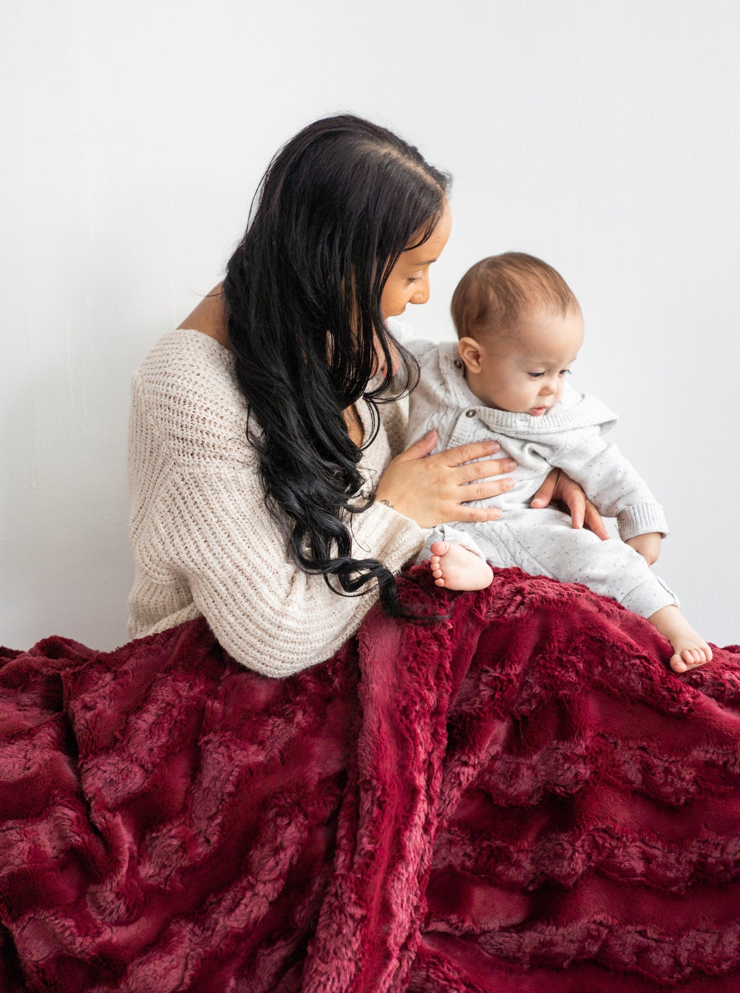 Merlot Glacier Throw Blanket