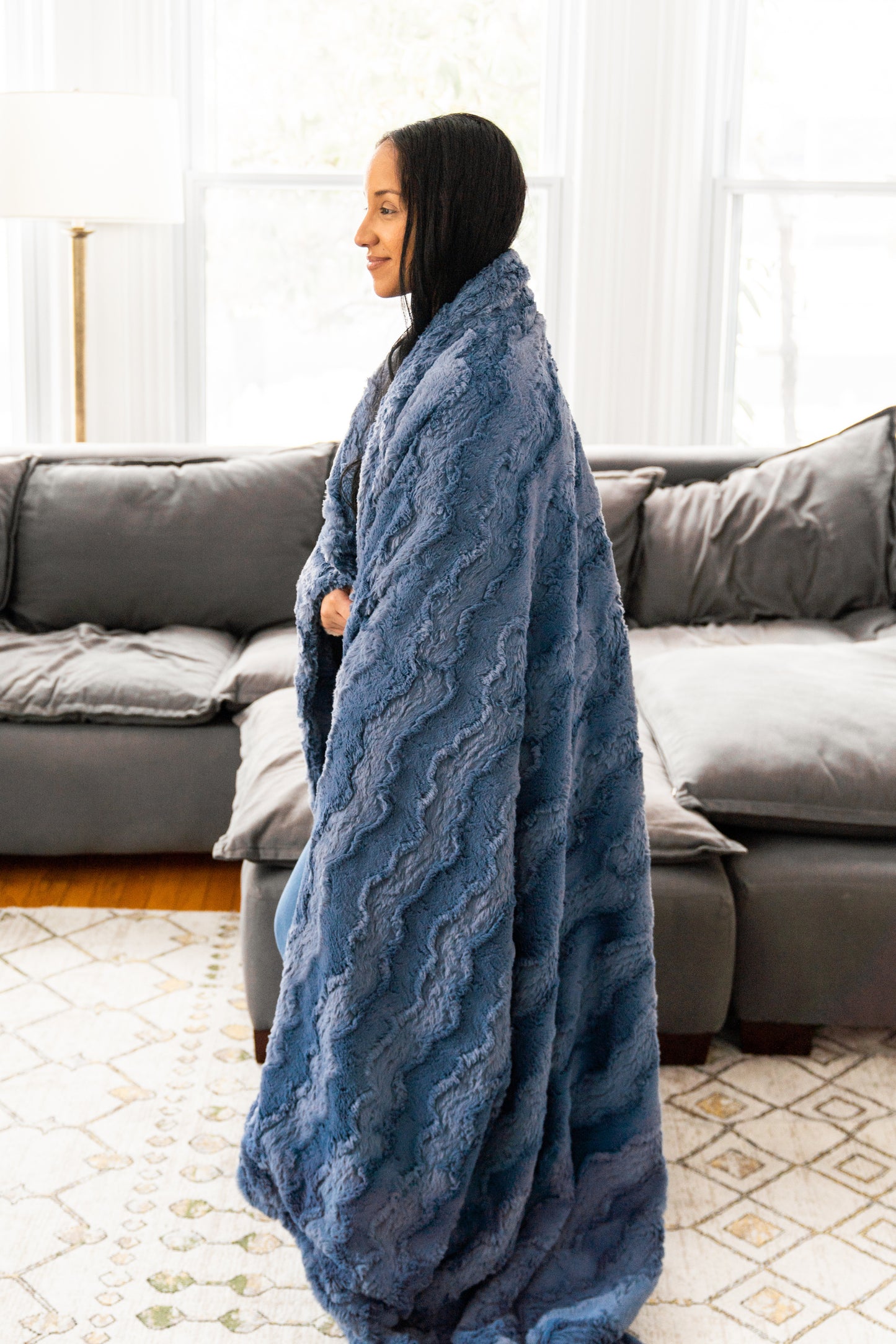 Jeans Glacier Throw Blanket