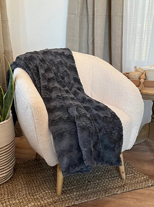 Ash Glacier Throw Blanket
