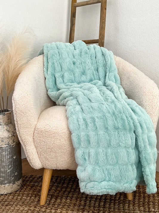 Sea Glass Ultra Plush Milan Throw Blanket