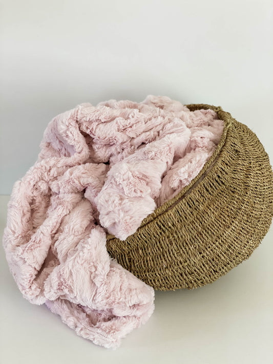 Ice Pink Glacier Throw Blanket