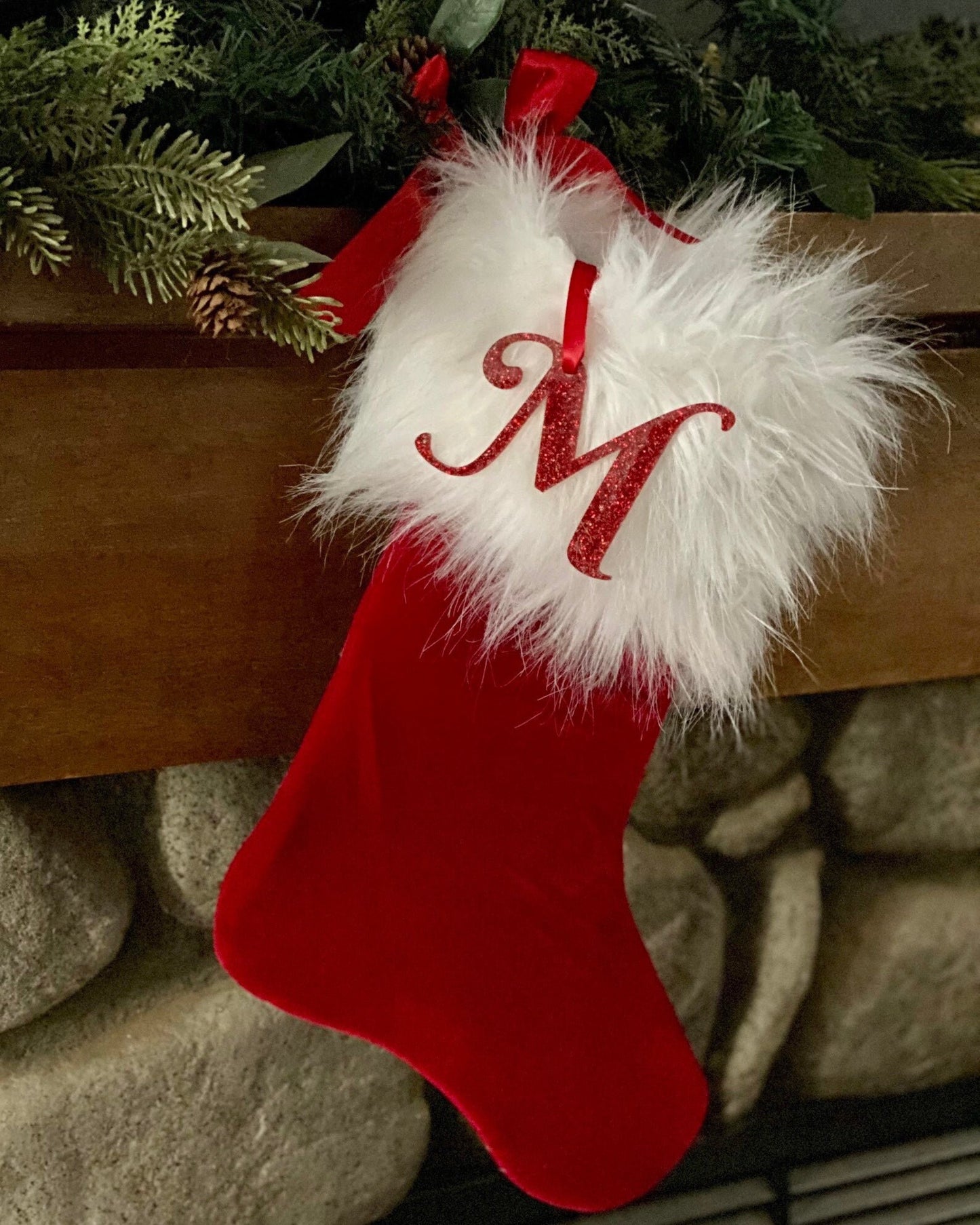 Red Velvet Personalized Christmas Stocking