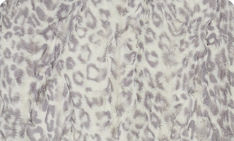 Misty Mauve Glacier and Jaguar Vapor Minky Throw Blanket