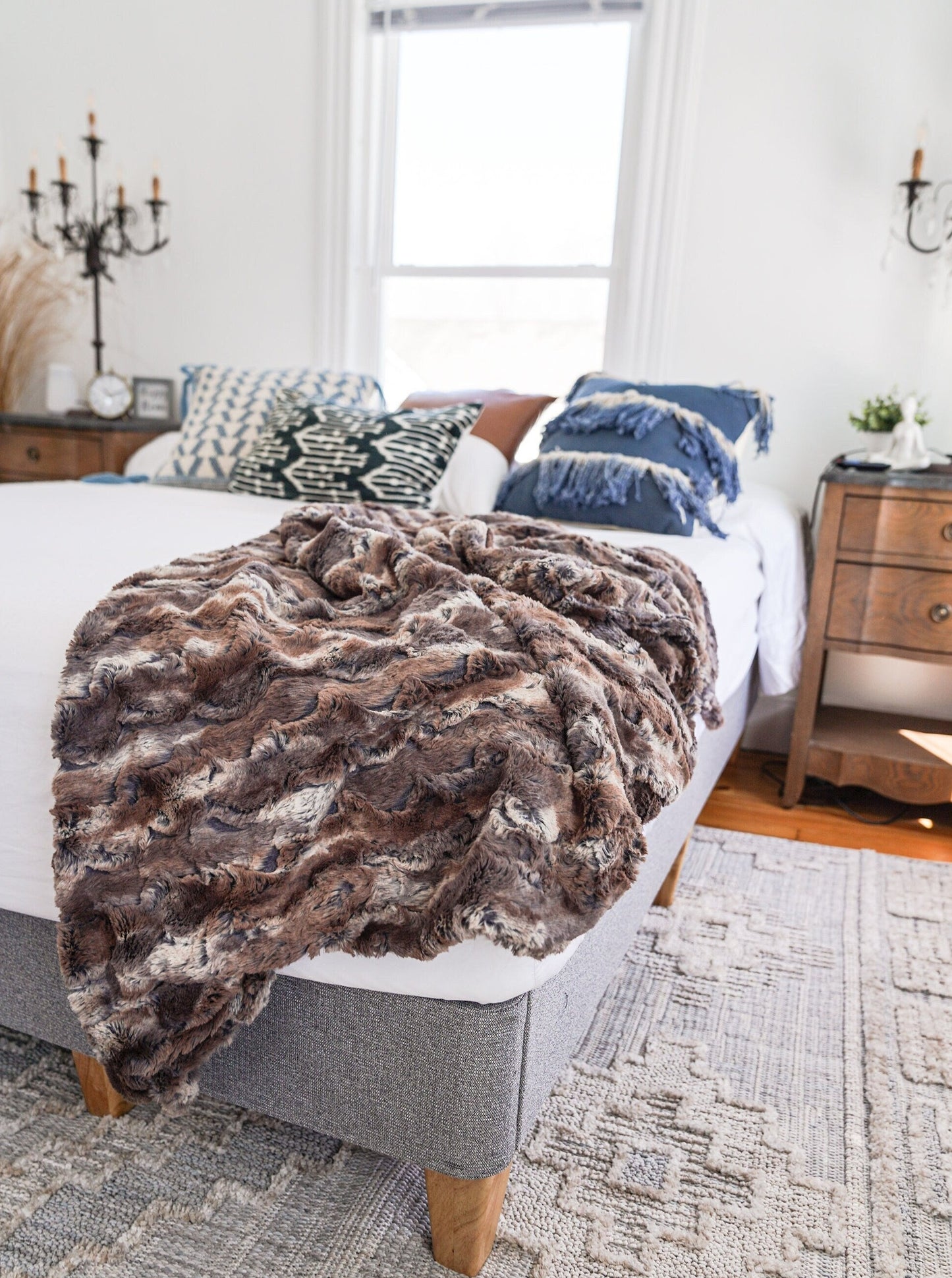 Driftwood Rabbit Adult Throw, Adult Gift, Throw Blanket