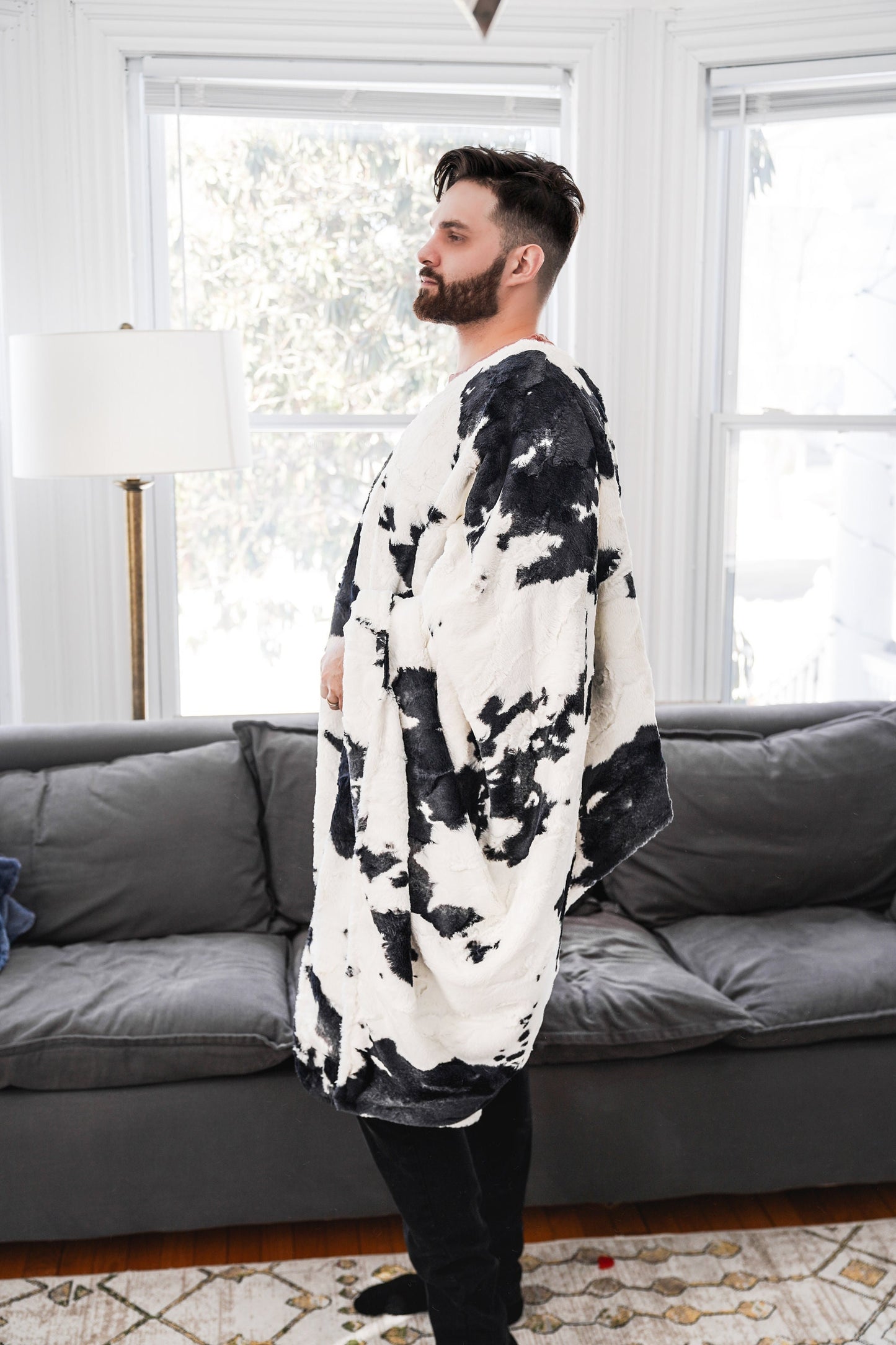 Storm Pony and Black Caviar Hide Throw Blanket