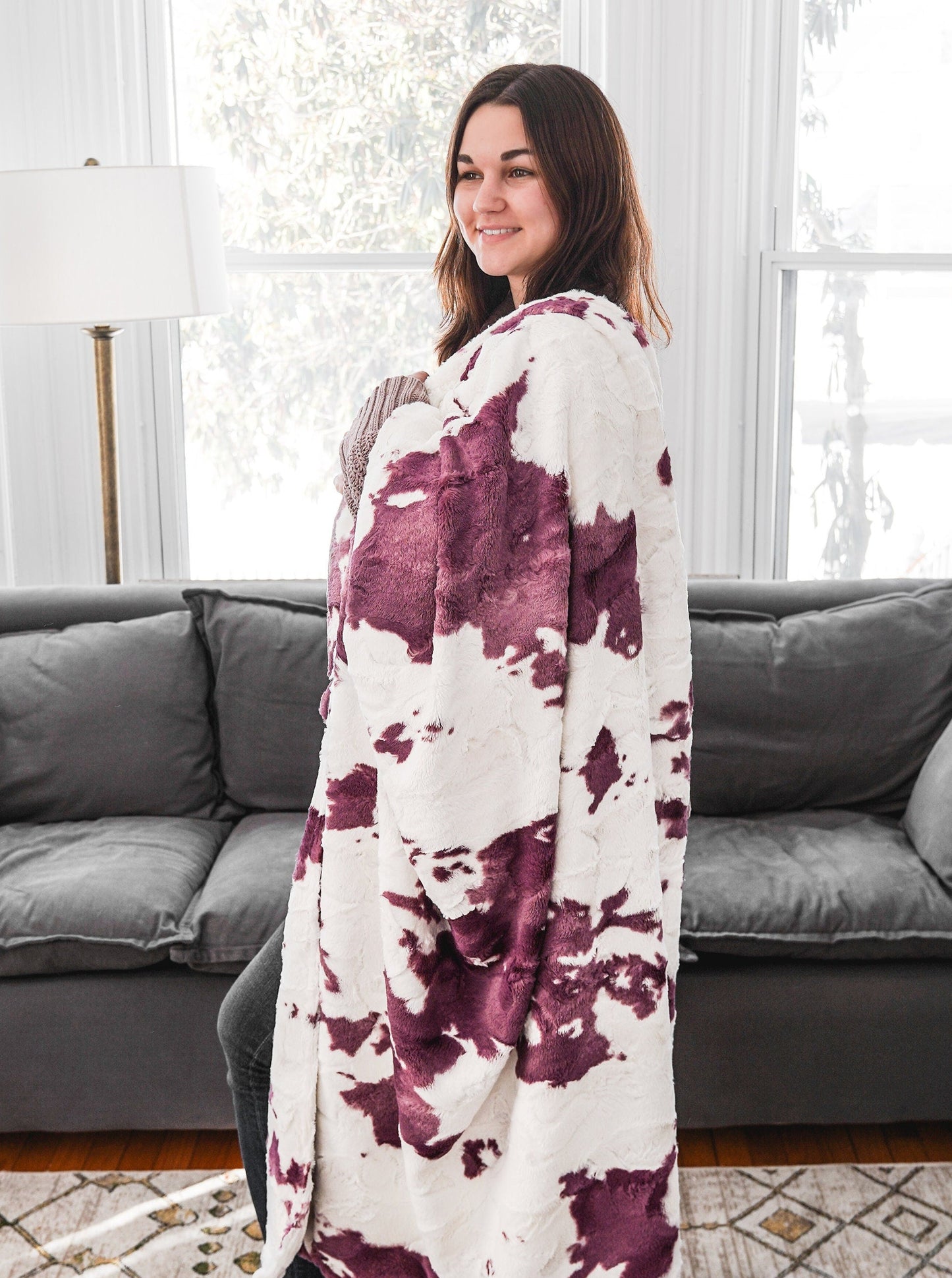Sugar Plum Calf Throw Blanket