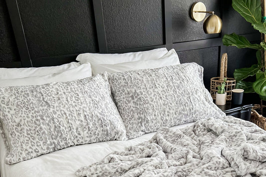 Silver Jaguar Minky Pillowcase