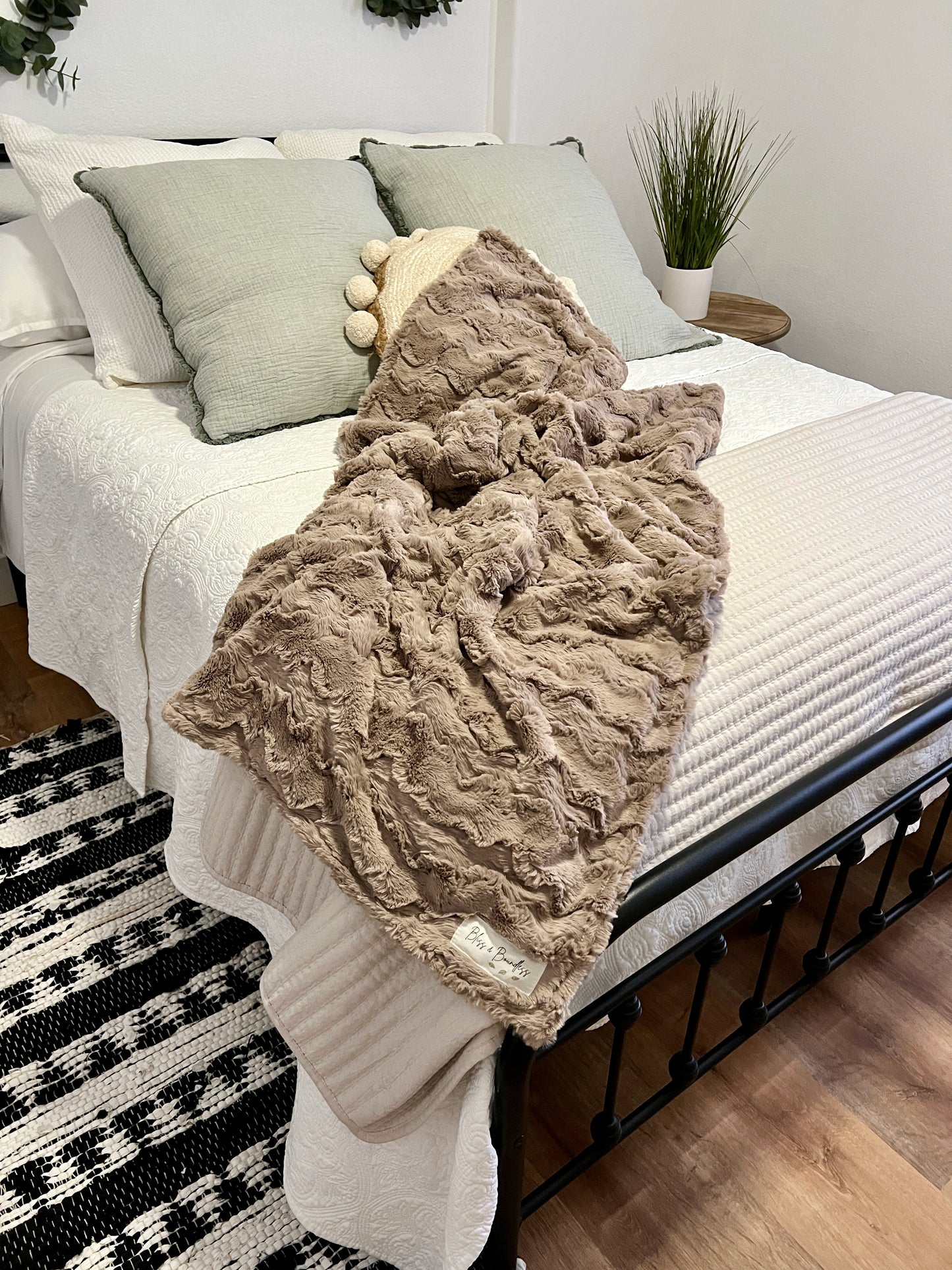 Taupe Glacier Throw Blanket