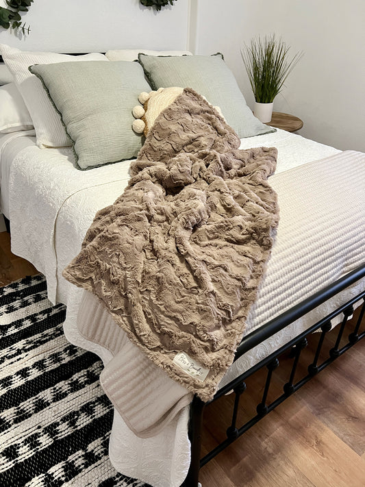 Taupe Glacier Throw Blanket