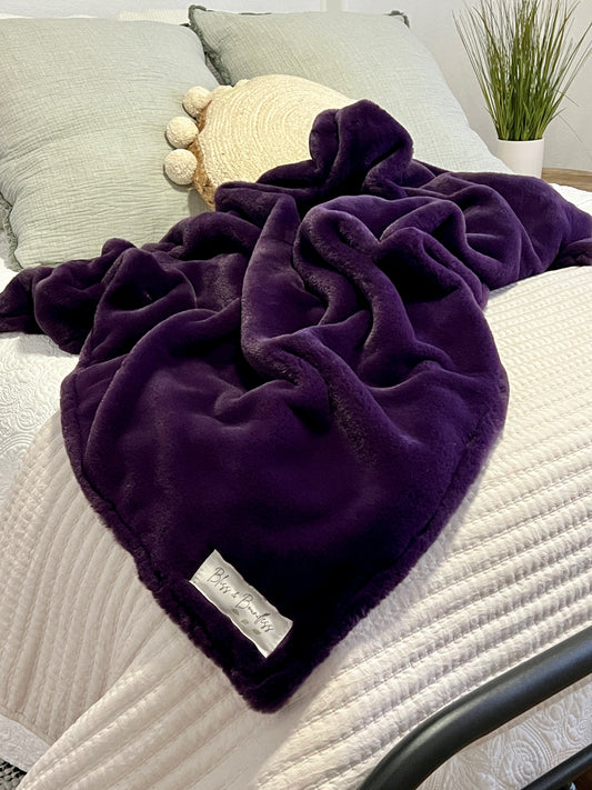 Loganberry Seal Throw Blanket - Purple Throw