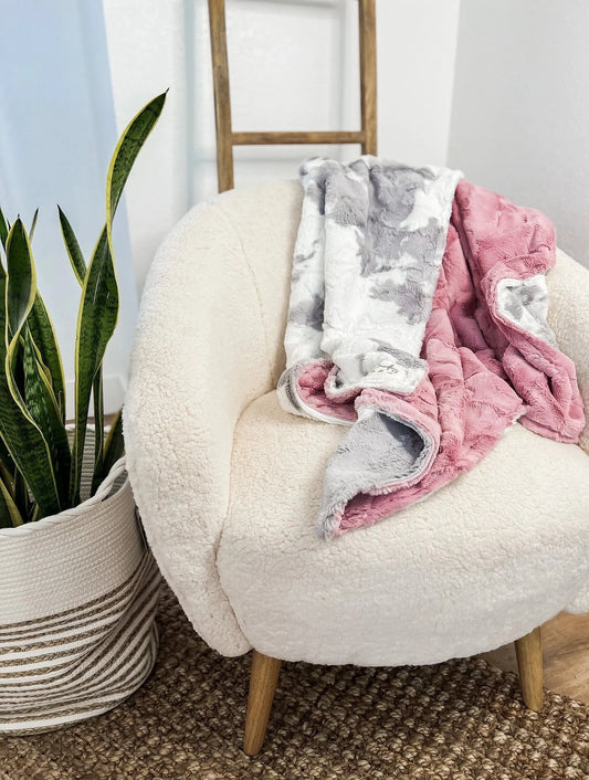 Silver Calf and Woodrose Throw Blanket