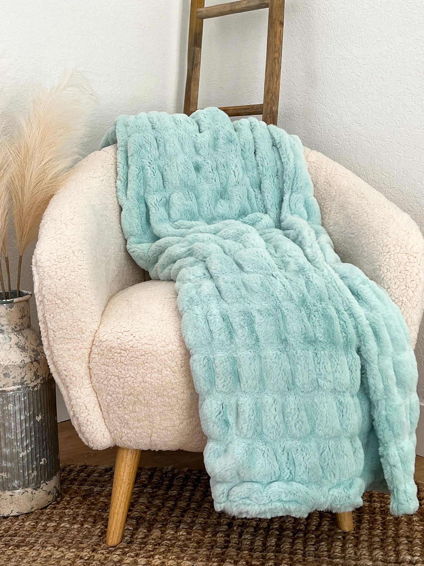 Sea Glass Ultra Plush Milan Throw Blanket
