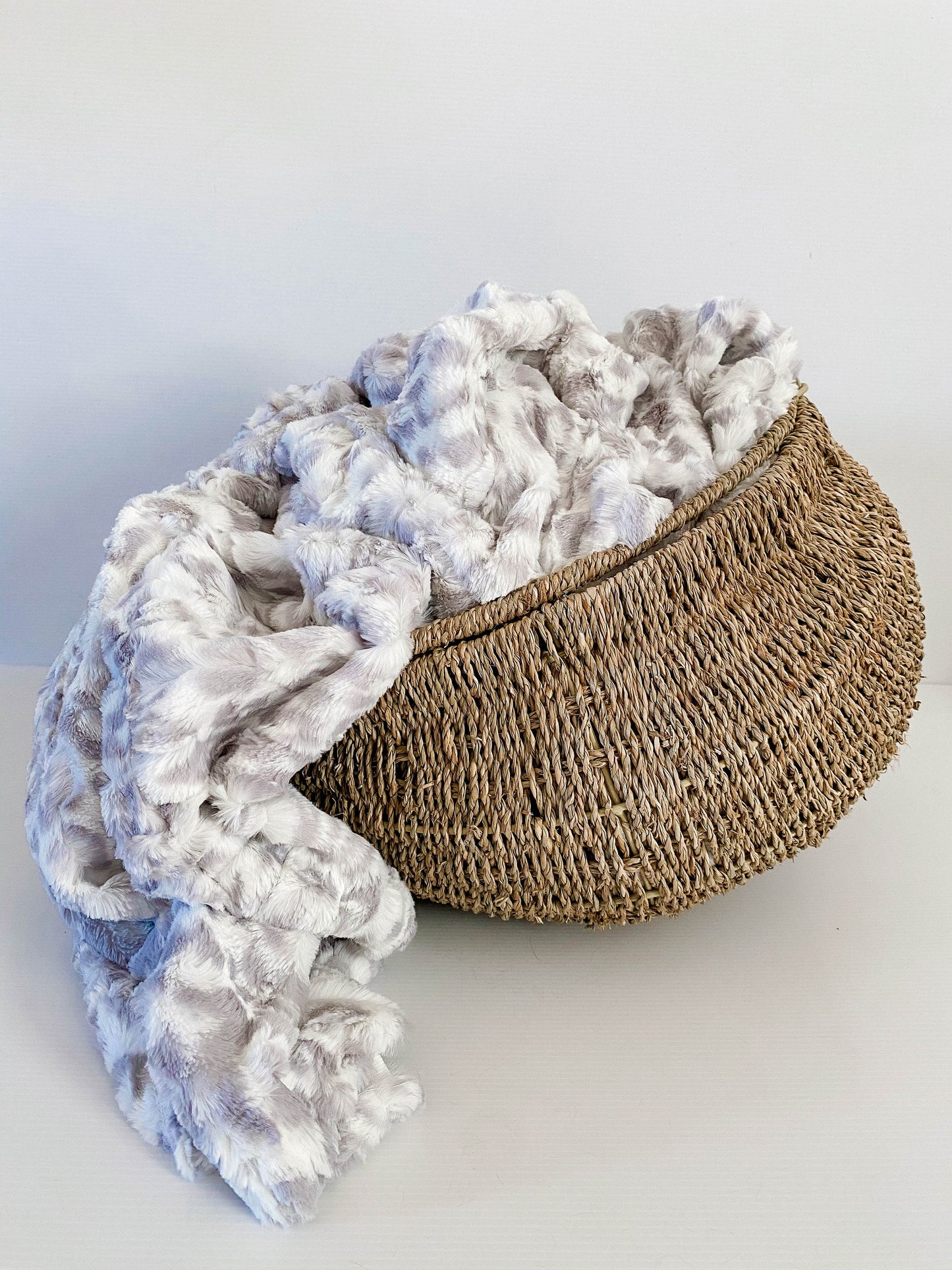 Silver Jaguar Throw Blanket