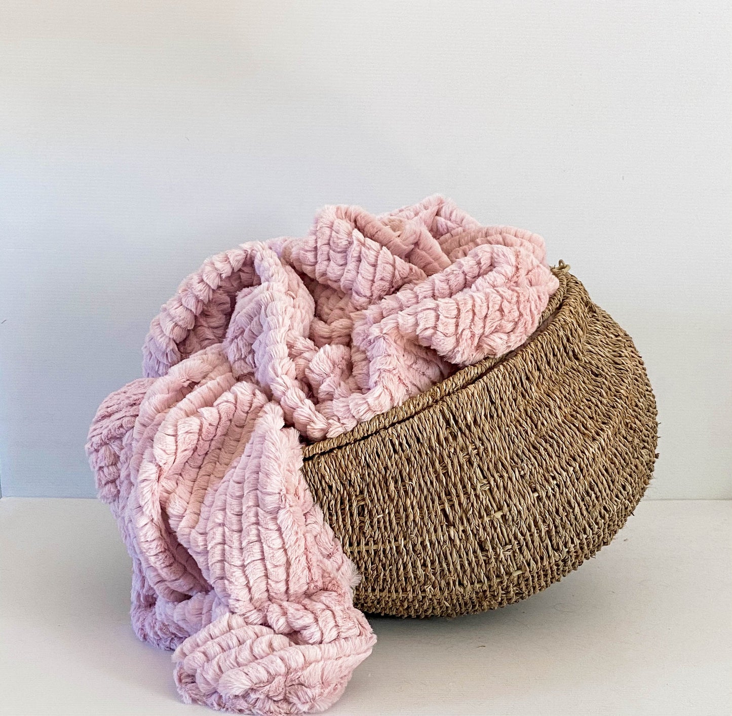 Shell Rosewater Throw Blanket