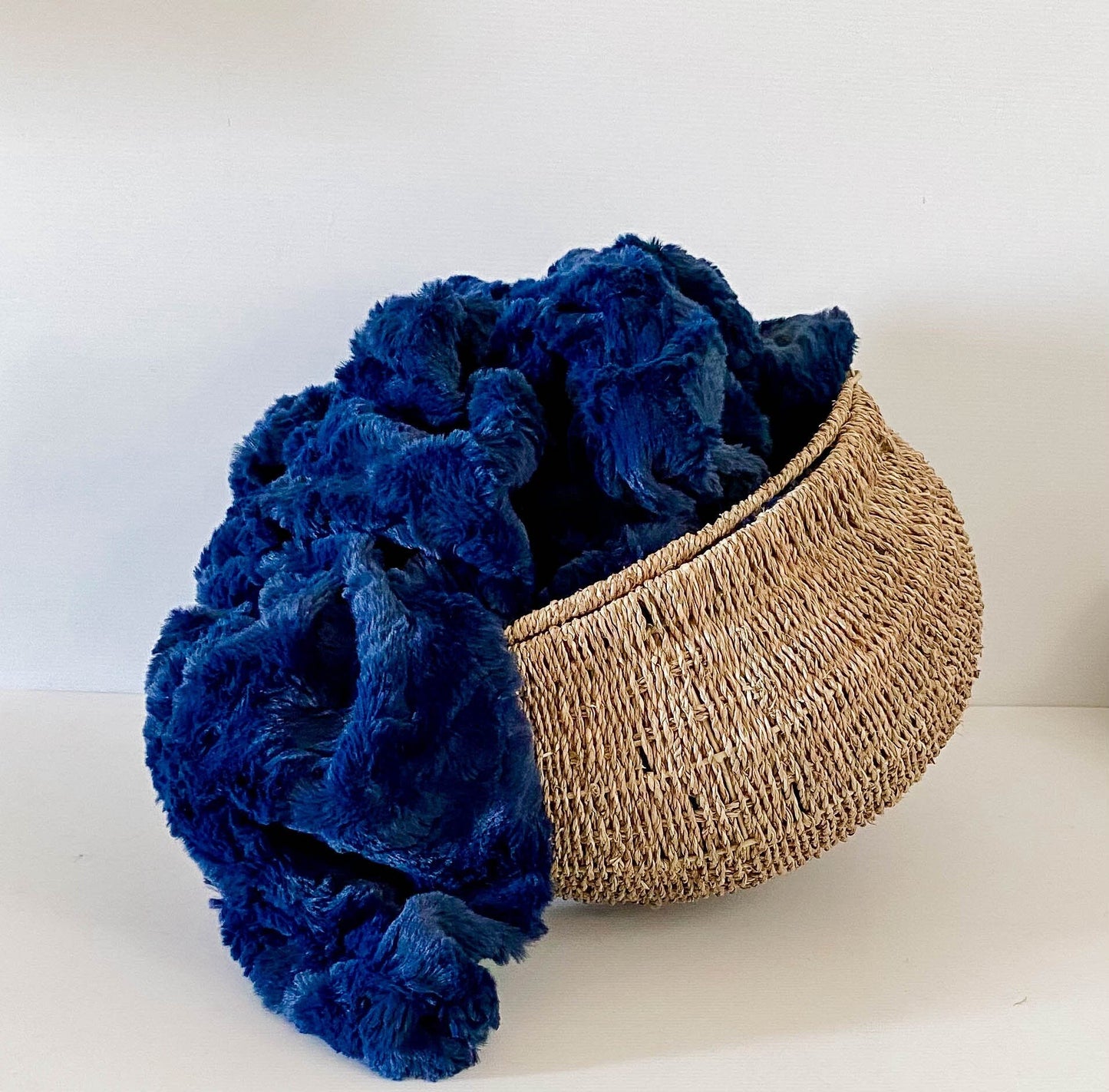 Navy Glacier Throw Blanket