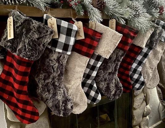 Buffalo Check Plaid Personalized Christmas Stocking