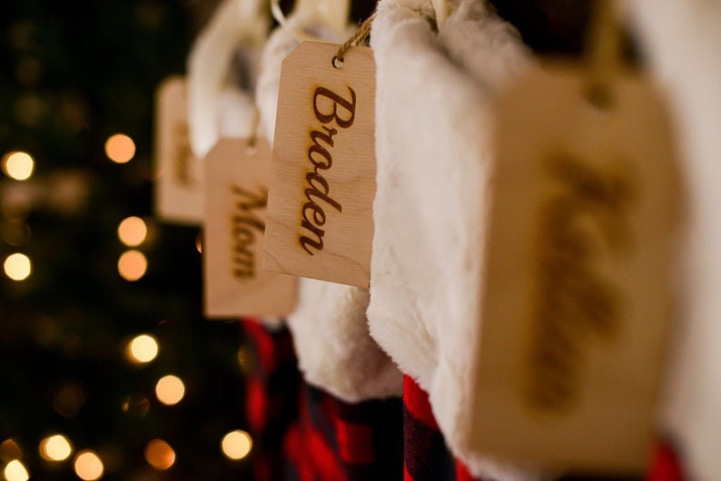 Buffalo Check Personalized Christmas Stocking