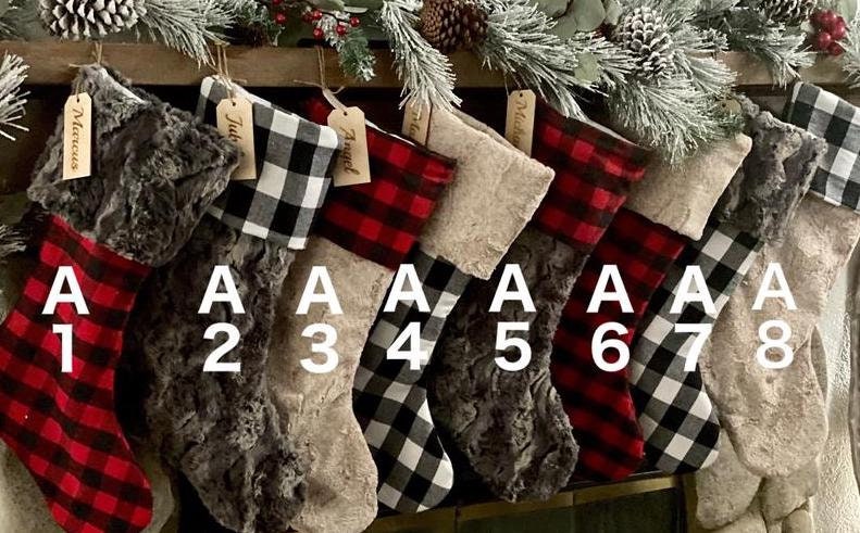 Buffalo Check Plaid Personalized Christmas Stocking
