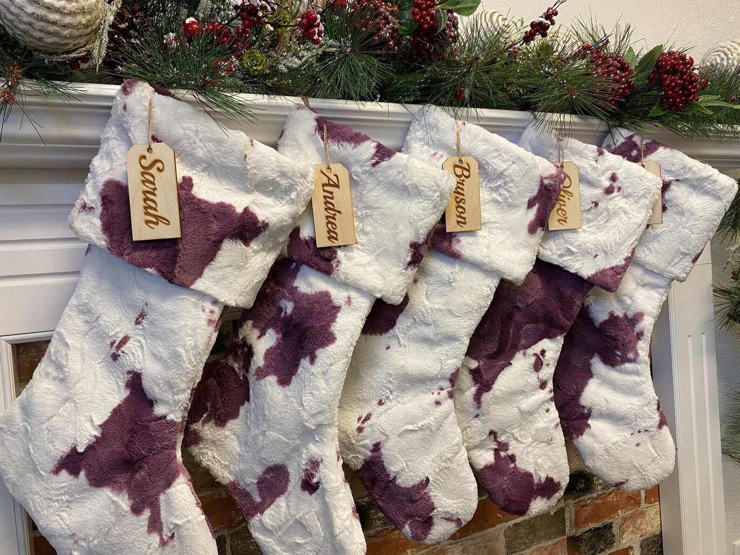 Sugar Plum Cow Personalized Christmas Stocking