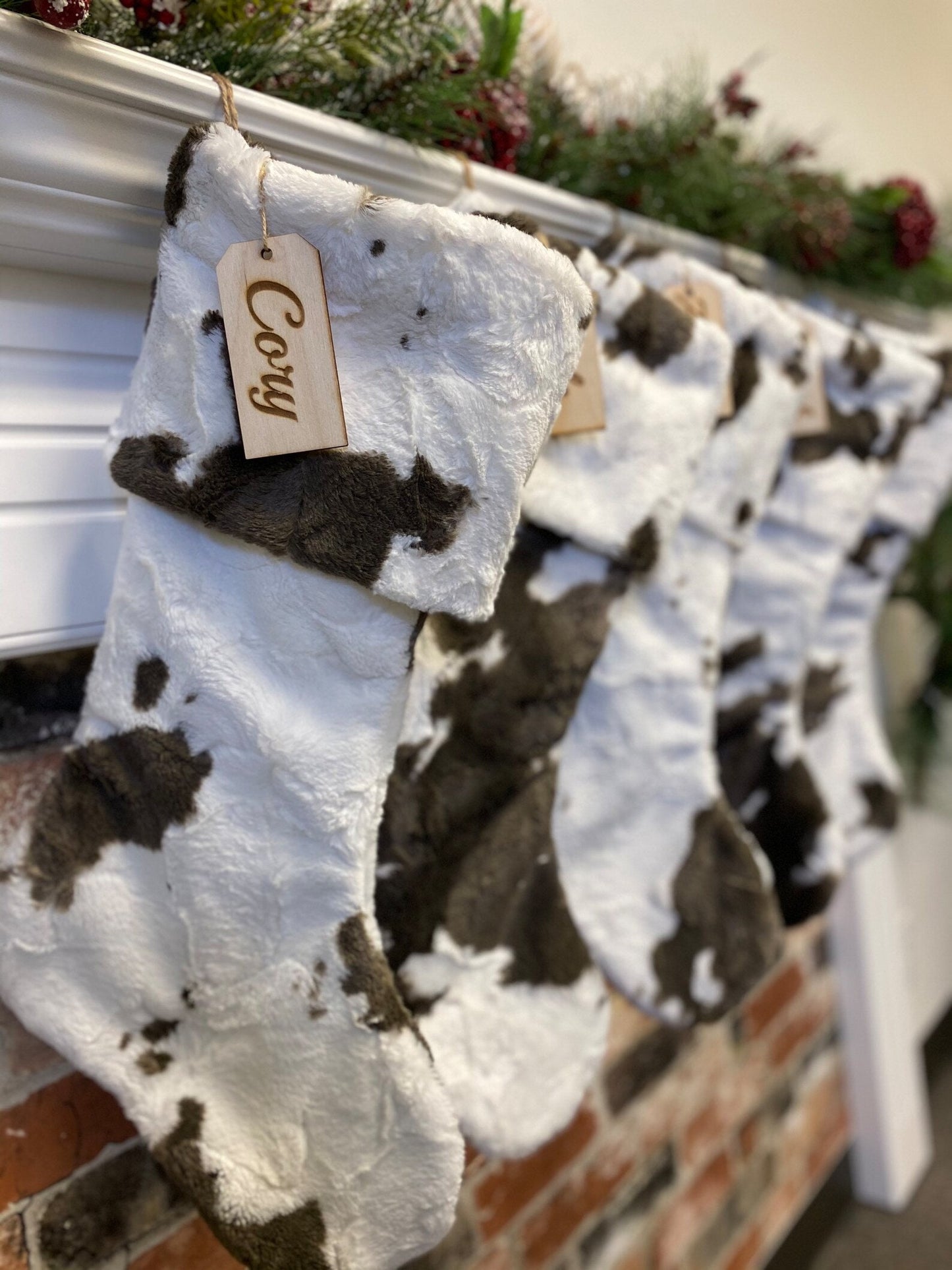 Brownie Cow Personalized Christmas Stocking