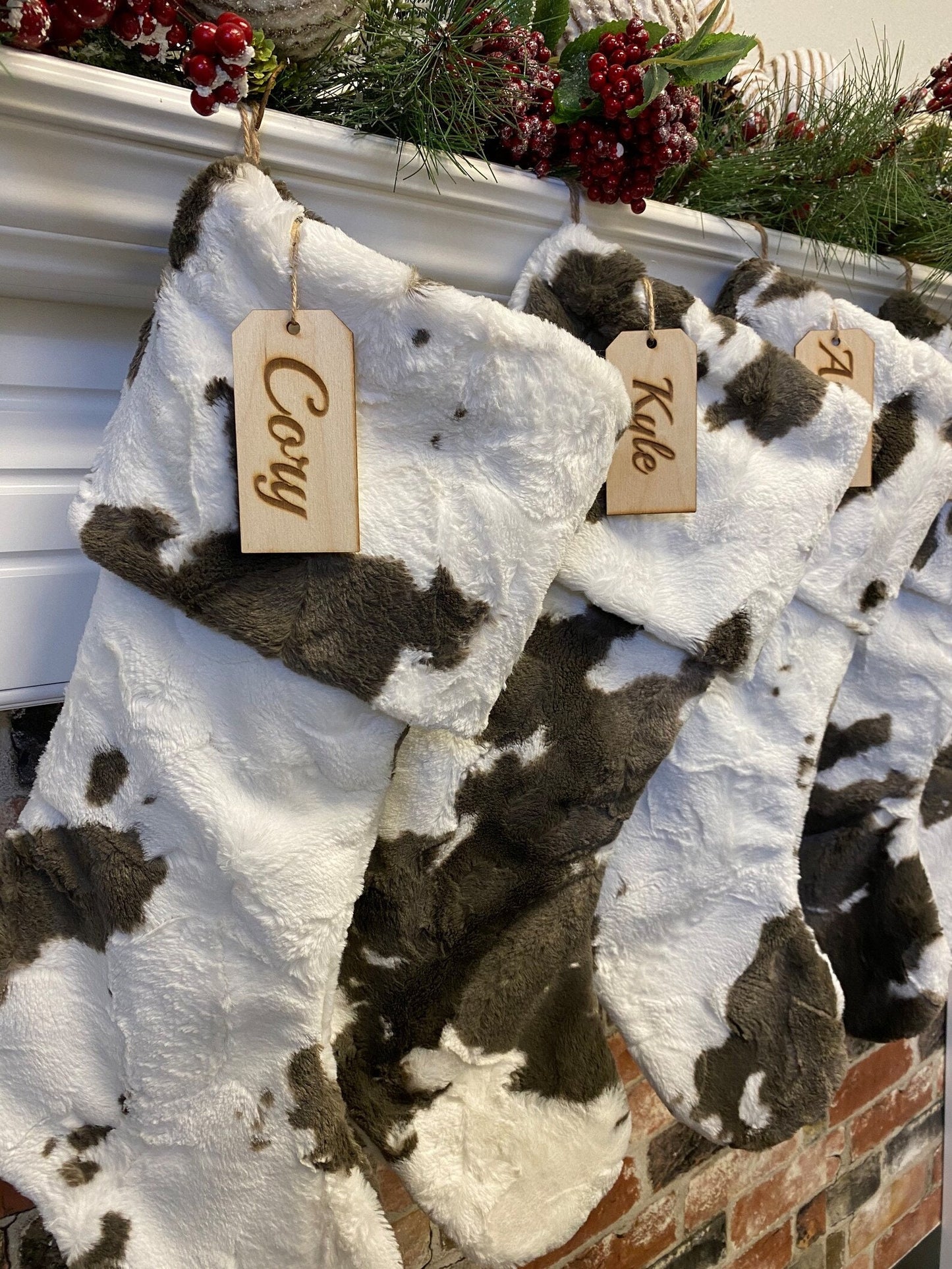 Brownie Cow Personalized Christmas Stocking