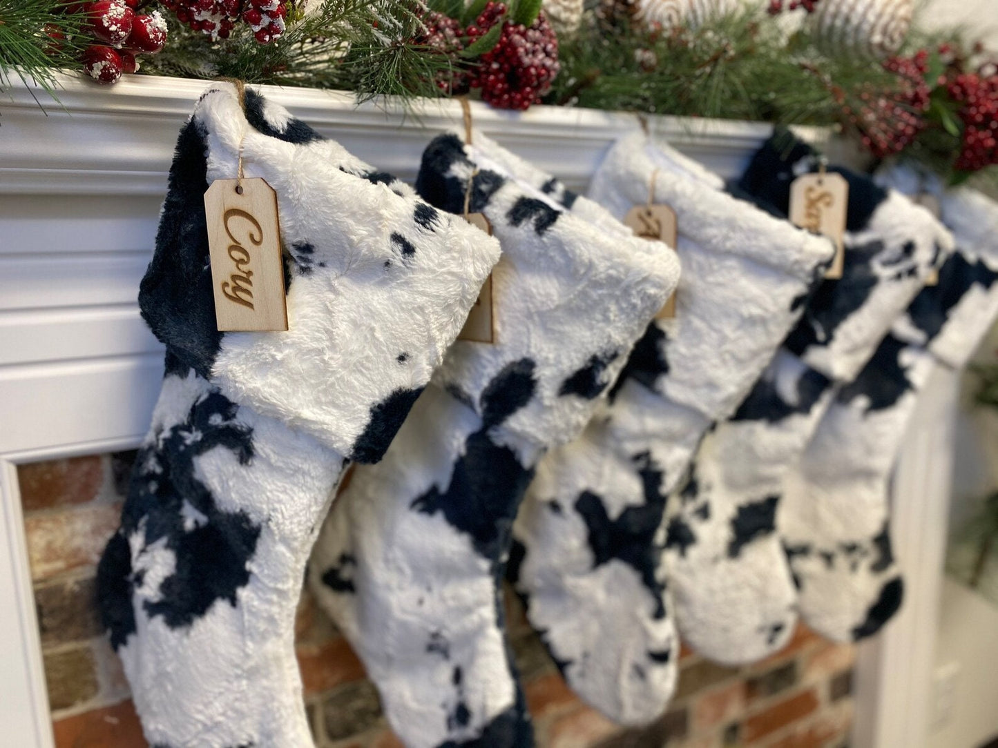 Bessie Cow Personalized Christmas Stocking