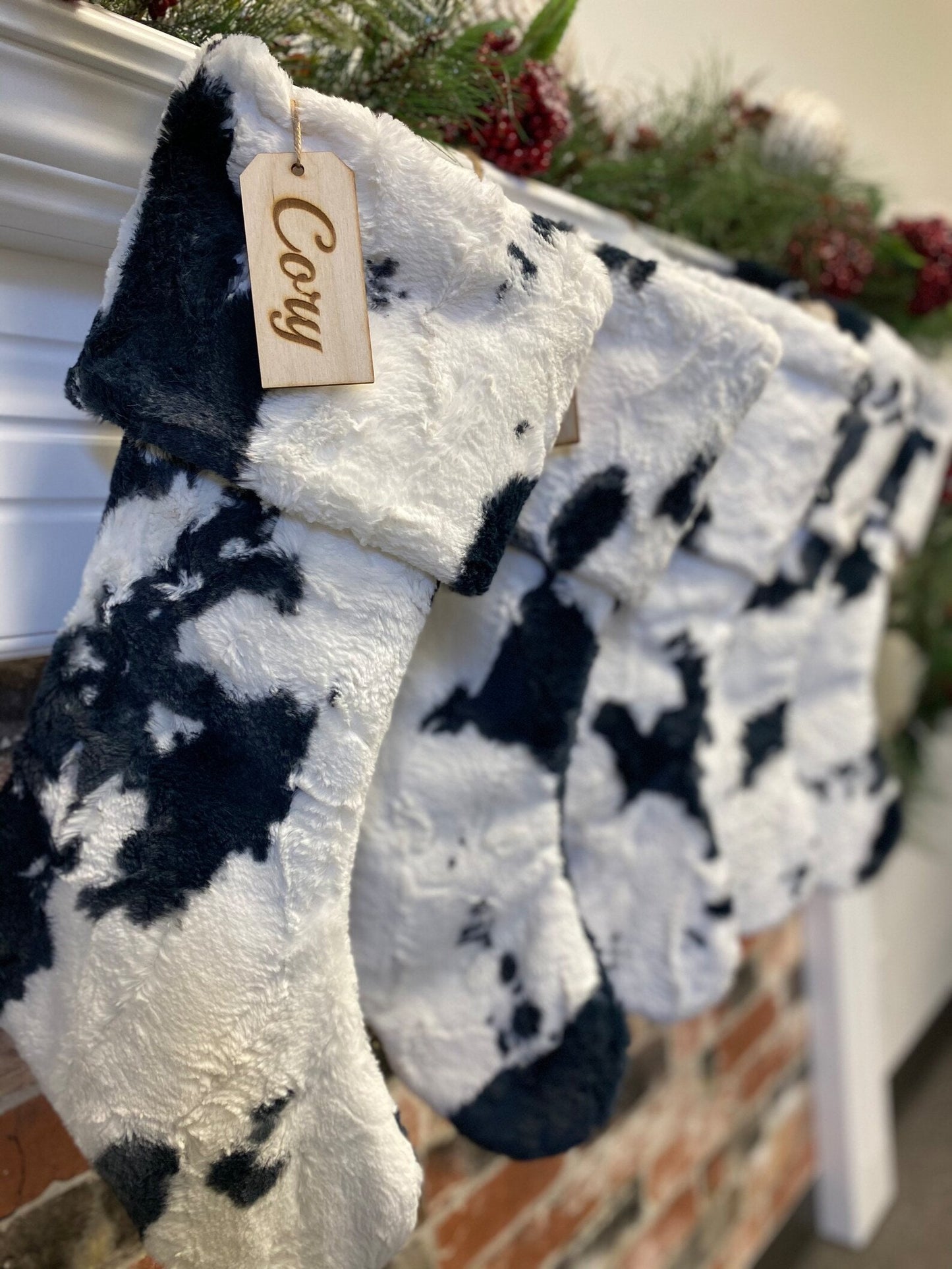 Bessie Cow Personalized Christmas Stocking