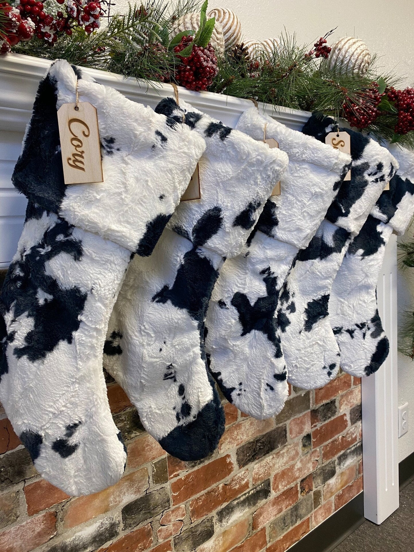 Bessie Cow Personalized Christmas Stocking
