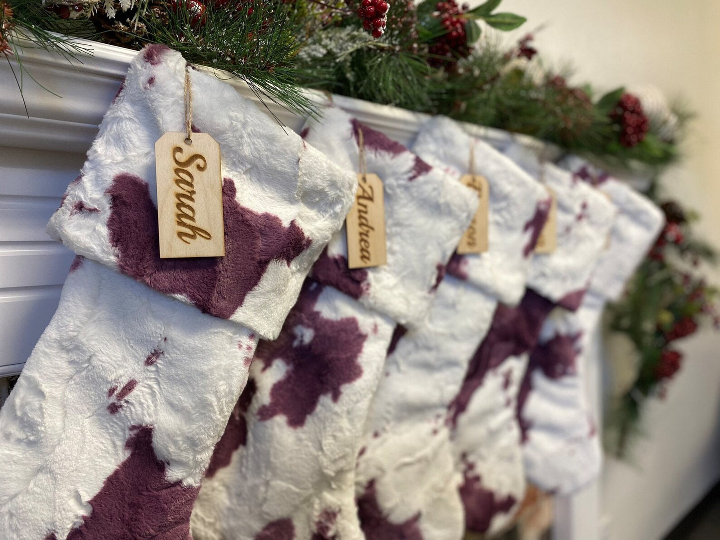 Sugar Plum Cow Personalized Christmas Stocking