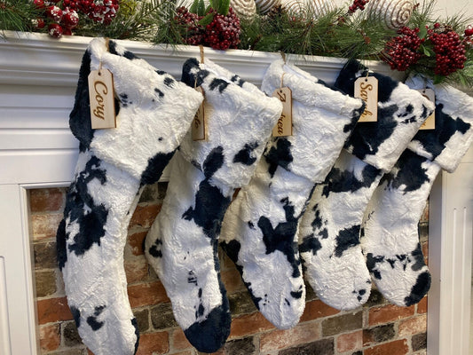 Bessie Cow Personalized Christmas Stocking