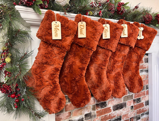 Rust Glacier Personalized Christmas Stocking