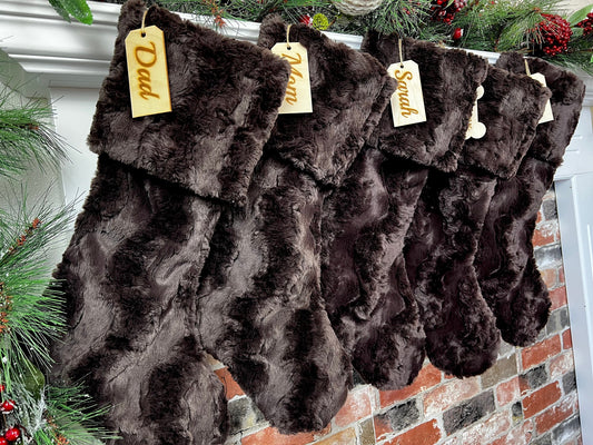 Chocolate Glacier Personalized Christmas Stocking