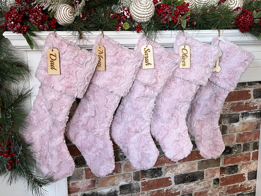 Ice Pink Glacier Personalized Christmas Stocking