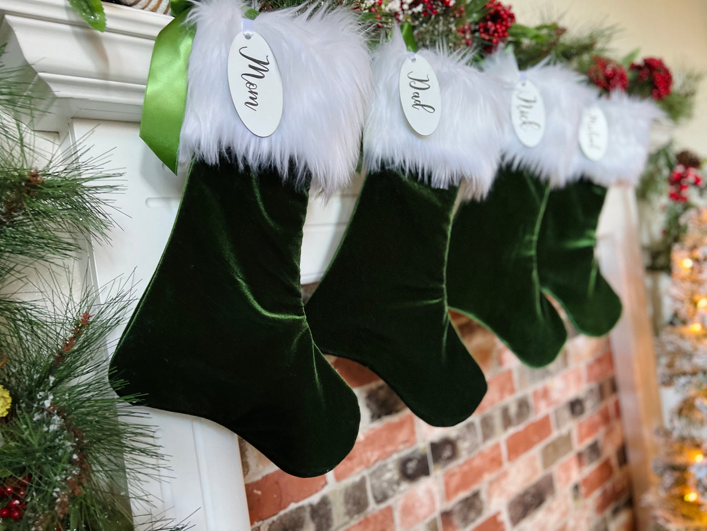 Hunter Velvet Personalized Christmas Stocking