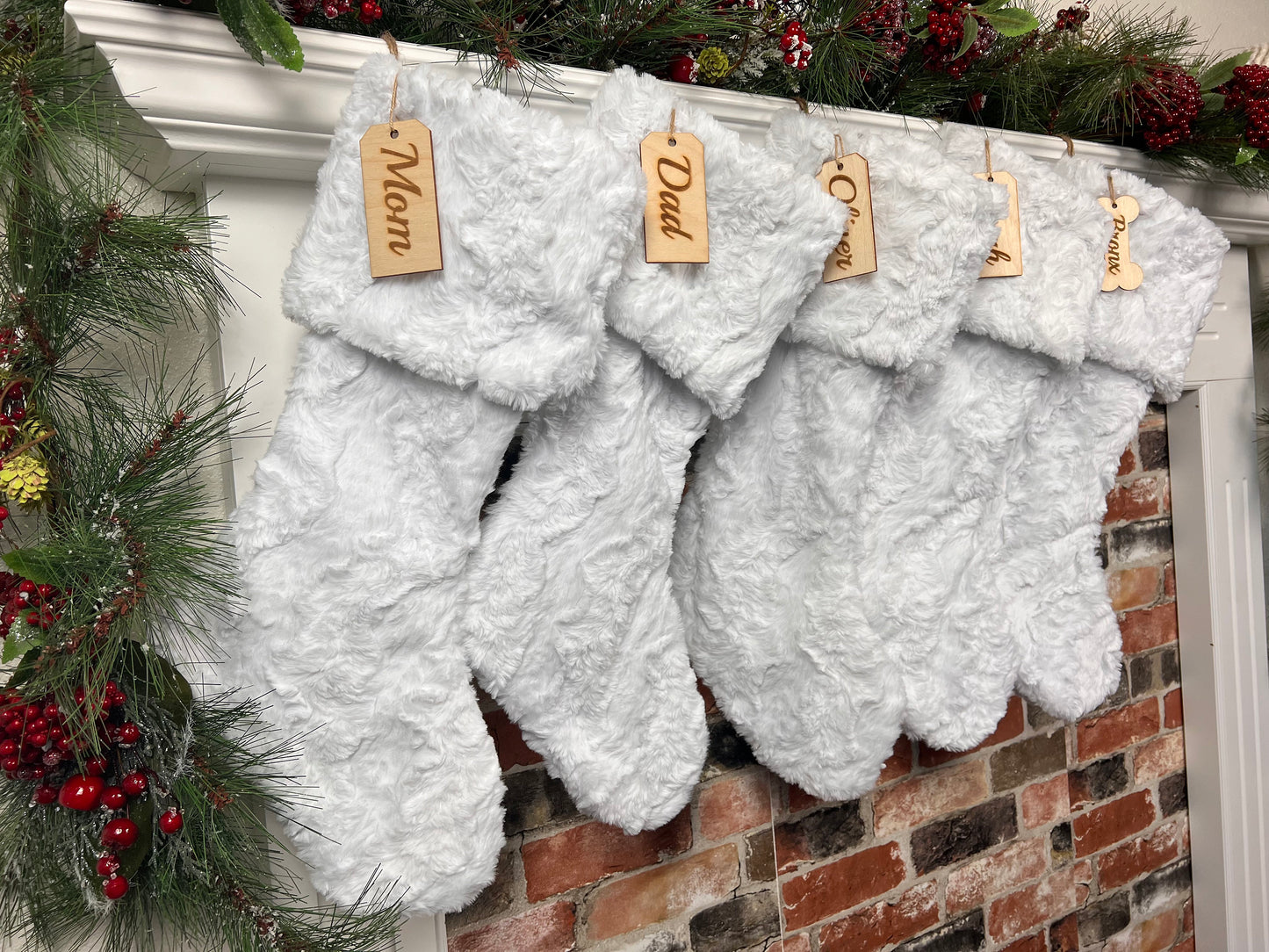 White Glacier Personalized Christmas Stocking