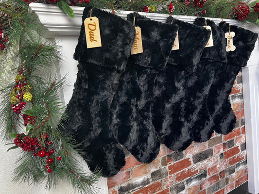 Black Glacier Personalized Christmas Stocking