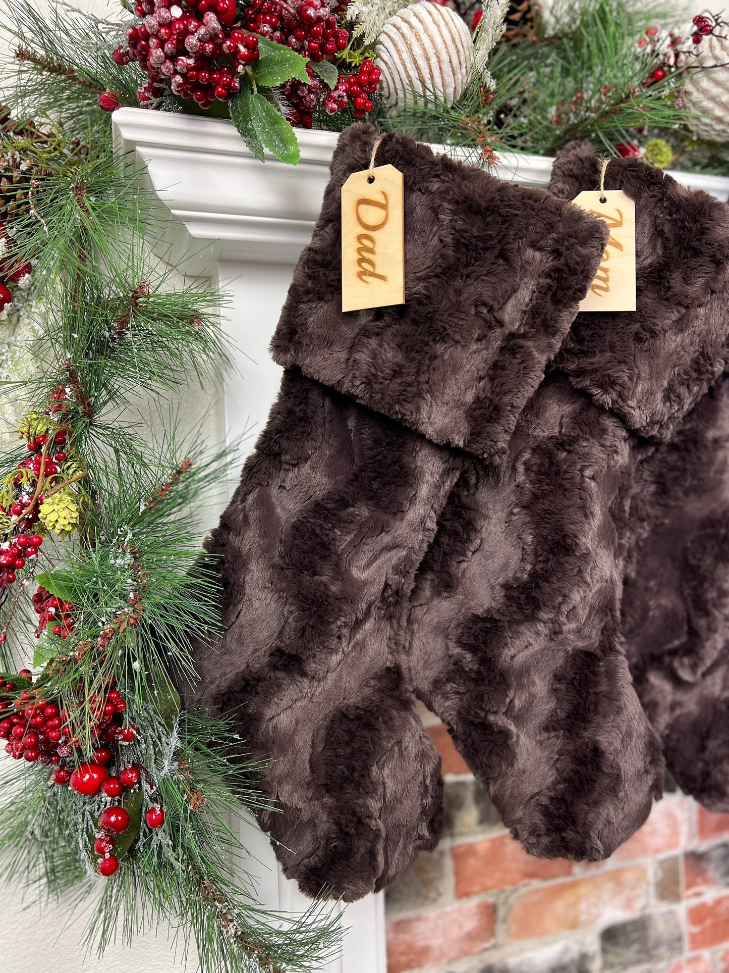 Chocolate Glacier Personalized Christmas Stocking