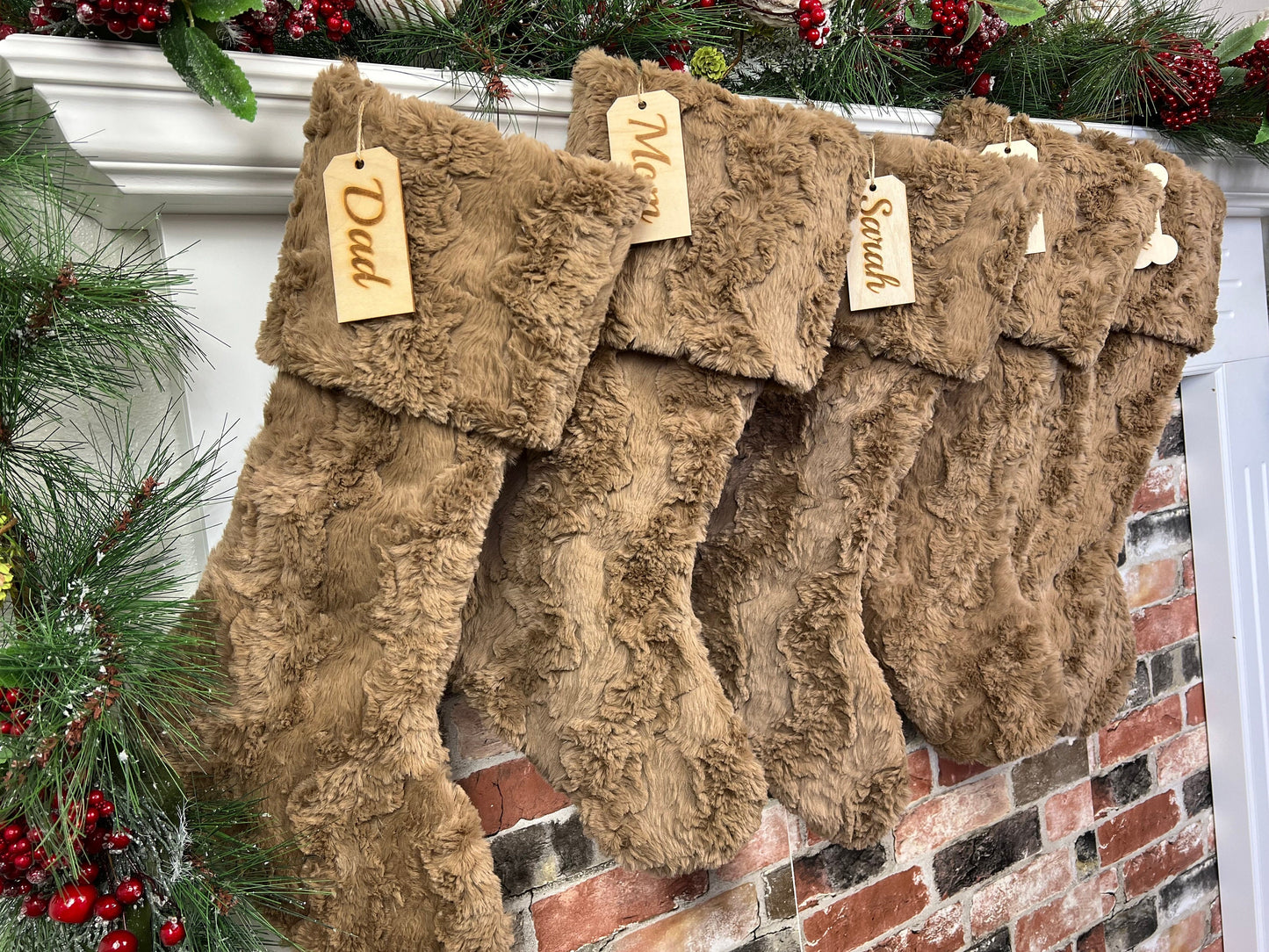 Pecan Glacier Personalized Christmas Stocking