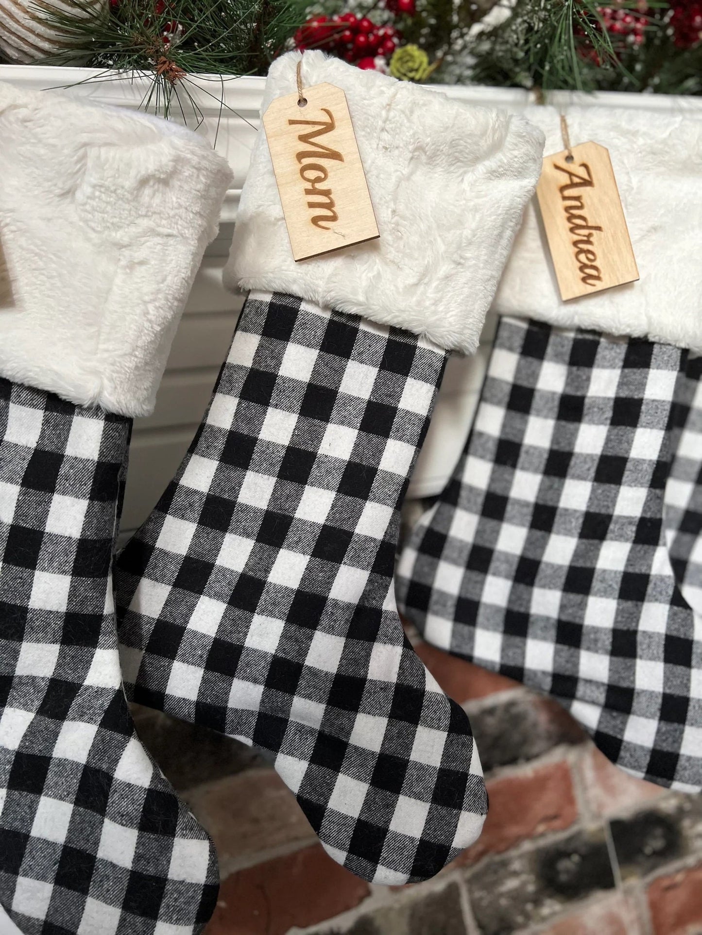 Black Buffalo Check Personalized Stocking