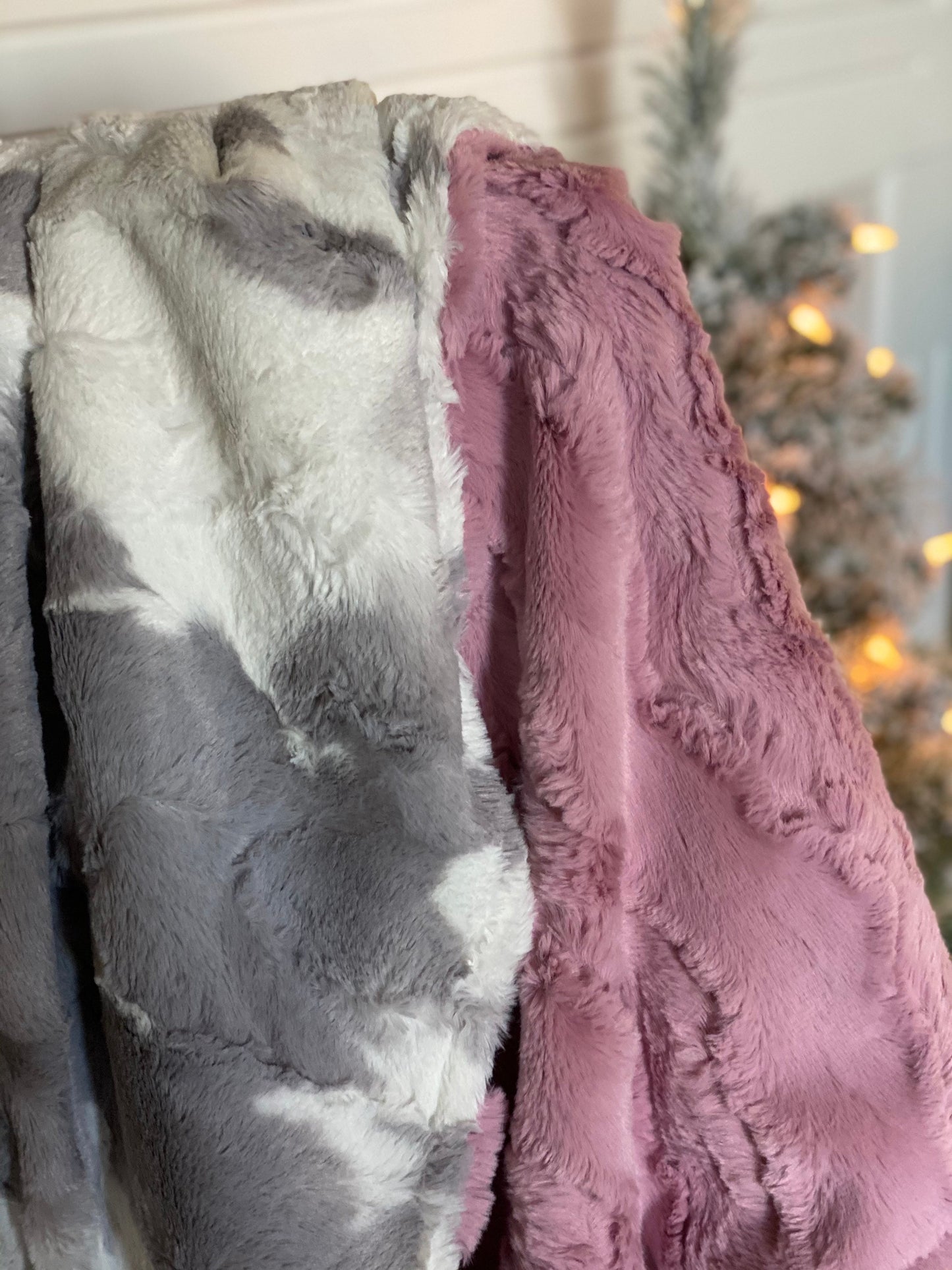 Silver Calf and Woodrose Throw Blanket