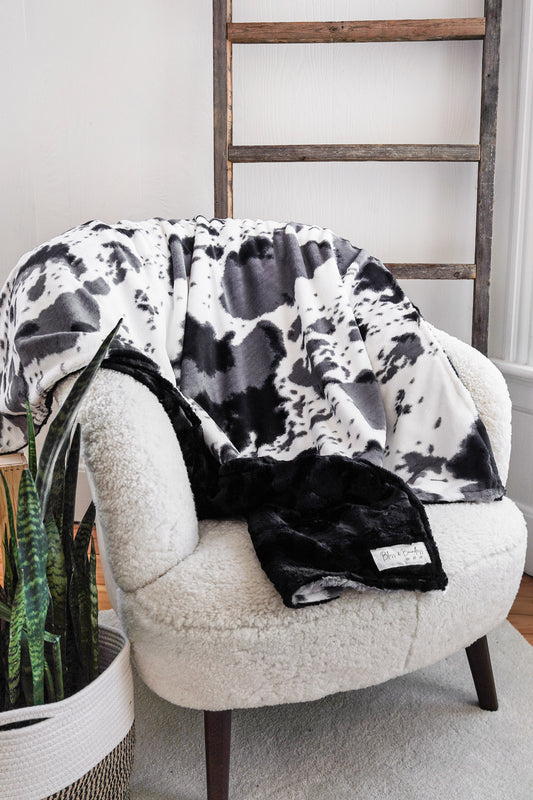 Storm Pony and Black Caviar Hide Throw Blanket